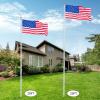 imageVINGLI Upgraded 20FT Sectional Aluminum Flagpole Thick Tube Halyard Flag PoleKit Free 2733mph 3x5 USA American Flag Golden Ball Top Halyard Rope PVC SleeveOutdoor Residential Garden Gazebo2pcs25FT