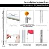 imageVINGLI Upgraded 20FT Sectional Aluminum Flagpole Thick Tube Halyard Flag PoleKit Free 2733mph 3x5 USA American Flag Golden Ball Top Halyard Rope PVC SleeveOutdoor Residential Garden Gazebo2pcs20FT