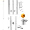 imageVINGLI Upgraded 25FT Sectional Aluminum Flagpole Thick Tube Halyard Flag PoleKit Free 2733mph with 3x5 polyester USA American Flag Golden Ball Top Halyard Rope PVC Sleeve25FT