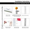 imageVINGLI Upgraded 25FT Sectional Aluminum Flagpole Thick Tube Halyard Flag PoleKit Free 2733mph with 3x5 polyester USA American Flag Golden Ball Top Halyard Rope PVC Sleeve20FT
