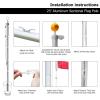 imageVINGLI Upgraded 25FT Sectional Aluminum Flagpole Thick Tube Halyard Flag PoleKit Free 2733mph with 3x5 polyester USA American Flag Golden Ball Top Halyard Rope PVC Sleeve25FT