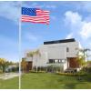 imageVINGLI Upgraded 25FT Sectional Aluminum Flagpole Thick Tube Halyard Flag PoleKit Free 2733mph with 3x5 polyester USA American Flag Golden Ball Top Halyard Rope PVC Sleeve20FT