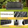 imageVINGLI Upgraded Patio Wooden Porch Swing for Courtyard ampamp Garden Heavy Duty 880 LBS Swing Chair Bench with Hanging Chains for Outdoors Black 4 FTBlack
