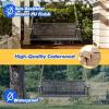imageVINGLI Upgraded Patio Wooden Porch Swing for Courtyard ampamp Garden Heavy Duty 880 LBS Swing Chair Bench with Hanging Chains for Outdoors Black 4 FTBlack