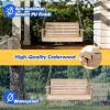 imageVINGLI Upgraded Patio Wooden Porch Swing for Courtyard ampamp Garden Heavy Duty 880 LBS Swing Chair Bench with Hanging Chains for Outdoors Black 4 FTNatural