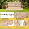 imageVINGLI Upgraded Patio Wooden Porch Swing for Courtyard ampamp Garden Heavy Duty 880 LBS Swing Chair Bench with Hanging Chains for Outdoors Black 4 FTNatural