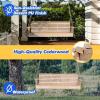 imageVINGLI Upgraded Patio Wooden Porch Swing for Courtyard ampamp Garden Heavy Duty 880 LBS Swing Chair Bench with Hanging Chains for Outdoors Black 4 FTNatural
