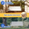 imageVINGLI Upgraded Patio Wooden Porch Swing for Courtyard ampamp Garden Heavy Duty 880 LBS Swing Chair Bench with Hanging Chains for Outdoors Black 4 FTWhite