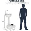 imageVINGLI Upgraded Portable Sink Rolling Hand Wash Basin Stand with Towel Holder ampamp Soap Dispenser ampamp Wheels Perfect for GardenCampingOutdoor EventsGatheringsWorksiteRVIndoorStandard