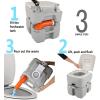 imageVINGLI Upgraded Portable Sink and Toilet Combo Selfcontained 5 Gal Hand Washing Station ampamp 53 Gal Flushing Toilet Perfect for CampingRVBoatRoad TripperCamper Detachable ampamp Lightweight