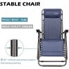 imageVINGLI Upgraded Zero Gravity Chair Set of 2 Lounge Outdoor Chairs with Trays and Pillows Folding Patio Recliner Chairs for Backyard Poolside GardenBlue