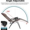imageVINGLI Upgraded Zero Gravity Chair Set of 2 Lounge Outdoor Chairs with Trays and Pillows Folding Patio Recliner Chairs for Backyard Poolside GardenBrown
