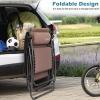 imageVINGLI Upgraded Zero Gravity Chair Set of 2 Lounge Outdoor Chairs with Trays and Pillows Folding Patio Recliner Chairs for Backyard Poolside GardenBrown