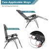 imageVINGLI Upgraded Zero Gravity Chair Set of 2 Lounge Outdoor Chairs with Trays and Pillows Folding Patio Recliner Chairs for Backyard Poolside GardenGrey