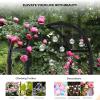 imageVINGLI Vinyl Garden Arbor PVC Wedding Arch for Ceremony Party Garden Trellis for Climbing Plants Outdoor Arch Backdrop Stand for Garden Backyard LawnBlack