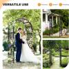 imageVINGLI Vinyl Garden Arbor PVC Wedding Arch for Ceremony Party Garden Trellis for Climbing Plants Outdoor Arch Backdrop Stand for Garden Backyard LawnBlack