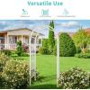 imageVINGLI Vinyl Garden Arbor PVC Wedding Arch for Ceremony Party Garden Trellis for Climbing Plants Outdoor Arch Backdrop Stand for Garden Backyard LawnWhite