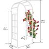imageVINGLI Vinyl Garden Arbor PVC Wedding Arch for Ceremony Party Garden Trellis for Climbing Plants Outdoor Arch Backdrop Stand for Garden Backyard LawnWhite