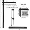 imageVINGLI Vinyl PVC Real Estate Sign Post 6 Tall Yard Post for Sale Open House and Home Black Two PackBlack