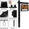 imageVINGLI Vinyl PVC Real Estate Sign Post 6 Tall Yard Post for Sale Open House and Home Black Two PackBlack