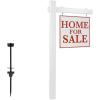 imageVINGLI Vinyl PVC Real Estate Sign Post 6 Tall Yard Post for Sale Open House and Home Black Two PackWhite