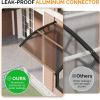 imageVINGLI Window Awning Door Canopy Exterior 40quot x 80quot Awnings for Doors Polycarbonate Cover Patio Door Awning Rain Snow Sunlight Protection Hollow Sheet Clear Board ampamp Black BracketBrown Board  Black Bracket