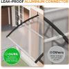 imageVINGLI Window Awning Door Canopy Exterior 40quot x 80quot Awnings for Doors Polycarbonate Cover Patio Door Awning Rain Snow Sunlight Protection Hollow Sheet Clear Board ampamp Black BracketClear Board  Black Bracket