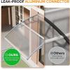 imageVINGLI Window Awning Door Canopy Exterior 40quot x 80quot Awnings for Doors Polycarbonate Cover Patio Door Awning Rain Snow Sunlight Protection Hollow Sheet Clear Board ampamp Black BracketGrey Board  Grey Bracket