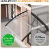 imageVINGLI Window Awning Door Canopy Exterior 40quot x 80quot Awnings for Doors Polycarbonate Cover Patio Door Awning Rain Snow Sunlight Protection Hollow Sheet Clear Board ampamp Black BracketClear Board  Black Bracket