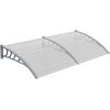 imageVINGLI Window Awning Door Canopy Exterior 40quot x 80quot Awnings for Doors Polycarbonate Cover Patio Door Awning Rain Snow Sunlight Protection Hollow Sheet Clear Board ampamp Black BracketClear Board  Grey Bracket