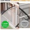 imageVINGLI Window Awning Door Canopy Exterior 40quot x 80quot Awnings for Doors Polycarbonate Cover Patio Door Awning Rain Snow Sunlight Protection Hollow Sheet Clear Board ampamp Black BracketClear Board  Black Bracket