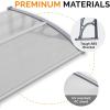 imageVINGLI Window Awning Door Canopy Exterior 40quot x 80quot Awnings for Doors Polycarbonate Cover Patio Door Awning Rain Snow Sunlight Protection Hollow Sheet Clear Board ampamp Black BracketClear Board  Grey Bracket