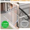 imageVINGLI Window Awning Door Canopy Exterior 40quot x 80quot Awnings for Doors Polycarbonate Cover Patio Door Awning Rain Snow Sunlight Protection Hollow Sheet Clear Board ampamp Black BracketClear Board  Grey Bracket