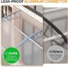 imageVINGLI Window Awning Door Canopy Exterior 40quot x 80quot Awnings for Doors Polycarbonate Cover Patio Door Awning Rain Snow Sunlight Protection Hollow Sheet Clear Board ampamp Black BracketClear Board  Grey Bracket