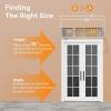 imageVINGLI Window Awning Door Canopy Exterior 40quot x 80quot Awnings for Doors Polycarbonate Cover Patio Door Awning Rain Snow Sunlight Protection Hollow Sheet Clear Board ampamp Black BracketClear Board  Grey Bracket