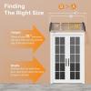 imageVINGLI Window Awning Door Canopy Exterior 40quot x 80quot Awnings for Doors Polycarbonate Cover Patio Door Awning Rain Snow Sunlight Protection Hollow Sheet Clear Board ampamp Black BracketClear Board  Black Bracket