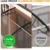 imageVINGLI Window Awning Door Canopy Exterior 40quot x 80quot Awnings for Doors Polycarbonate Cover Patio Door Awning Rain Snow Sunlight Protection Hollow Sheet Clear Board ampamp Black BracketBrown Board  Black Bracket