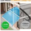 imageVINGLI Window Awning Door Canopy Exterior 40quot x 80quot Awnings for Doors Polycarbonate Cover Patio Door Awning Rain Snow Sunlight Protection Hollow Sheet Clear Board ampamp Black BracketBlue Board  Grey Bracket