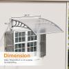 imageVINGLI Window Awning Door Canopy Exterior 40quot x 80quot Awnings for Doors Polycarbonate Cover Patio Door Awning Rain Snow Sunlight Protection Hollow Sheet Clear Board ampamp Black BracketClear Board  Grey Bracket