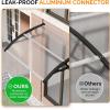 imageVINGLI Window Awning Door Canopy Exterior 40quot x 80quot Awnings for Doors Polycarbonate Cover Patio Door Awning Rain Snow Sunlight Protection Hollow Sheet Clear Board ampamp Black BracketClear Board  Black Bracket