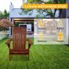 imageVINGLI Wooden Adirondack Chair Comfy Patio Chair Foldable Outdoor Chair Weather Resistant Chair for Deck Porch Backyard GardenCarbonized Color