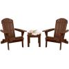 imageVINGLI Wooden Adirondack Chair Comfy Patio Chair Foldable Outdoor Chair Weather Resistant Chair for Deck Porch Backyard GardenCarbonized Color