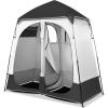 imageVINGLI 2 Room Shower Tent 75 FT Instant Pop Up Shelter with Carrying Bag Privacy Changing Room TentPerfect for Portable Toilet Camping Dressing Outdoor Indoor Easy Set UpBlack
