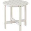 imageVINGLI Adirondack Side Table HPDE End Table Outdoor Indoor Table Weather Resistant Side Table for Living Room Bedroom Patio Garden DecorWhite