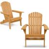 imageVINGLI Folding Adirondack Chairs Set of 4 Clearance Weather ResistantLawn Cheap Fire Pit Highwood Lounge ChairsPatio Furniture Sets for Campfire Bonfire2 Pieces