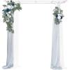 imageVINGLI Garden Arbor Arch Archway for Wedding Ceremony Party Steel Garden Trellis for Plant Climbing Christmas Decorations Pergola for Backyard Lawn BlackWhite