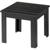 imageVINGLI Outdoor Adirondack Side Table WNatural Finished 18quot Square Thick Wooden Coffee Table Top Stable Large Weight Capacity Conversation End Table for Patio Backyard Garden Poolside and BalconyBlack