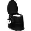 imageVINGLI Portable Toilet  Indoor Outdoor Commode wDetachable Inner Bucket ampamp Removable Paper Holder Lightweight ampamp Compact for Camping Boat Van Emergency Use GreyBlack