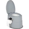 imageVINGLI Portable Toilet  Indoor Outdoor Commode wDetachable Inner Bucket ampamp Removable Paper Holder Lightweight ampamp Compact for Camping Boat Van Emergency Use GreyGray