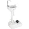 imageVINGLI Upgraded Portable Sink Rolling Hand Wash Basin Stand with Towel Holder ampamp Soap Dispenser ampamp Wheels Perfect for GardenCampingOutdoor EventsGatheringsWorksiteRVIndoorStandard